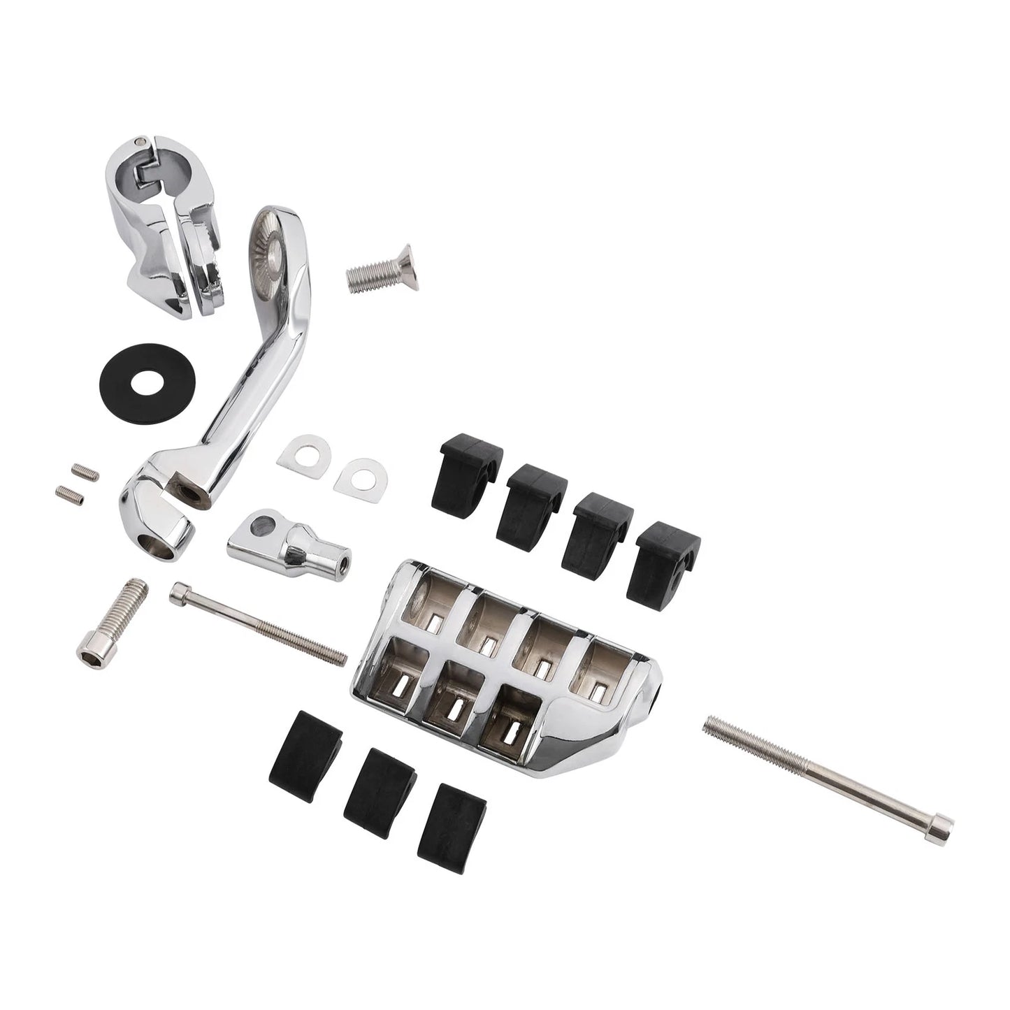 1-1/4" Chrome Footpeg Footrest Mount for Harley Touring Engine Guard
