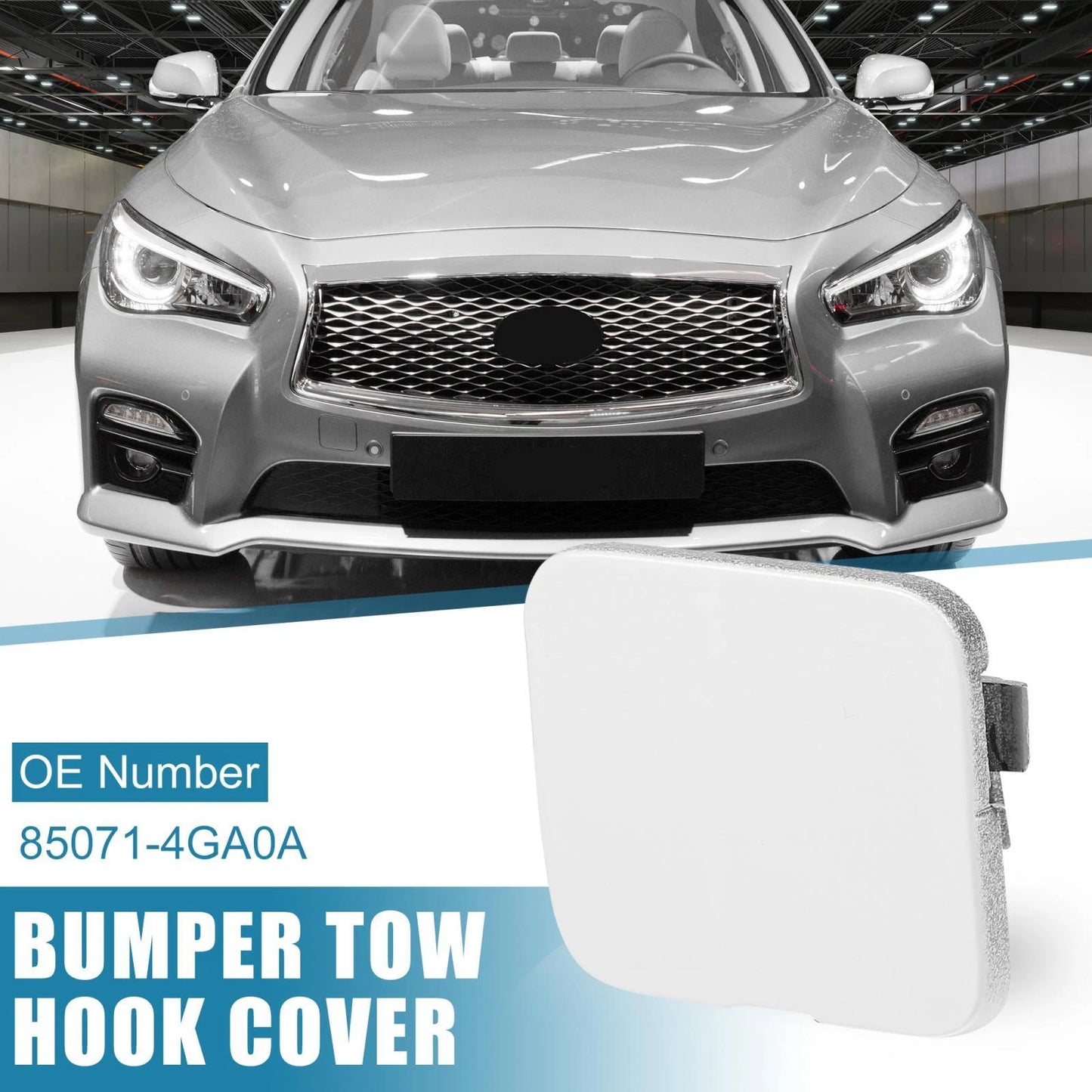 Tow Hook Cover Pearl White for Infiniti Q50 (2014-2018)
