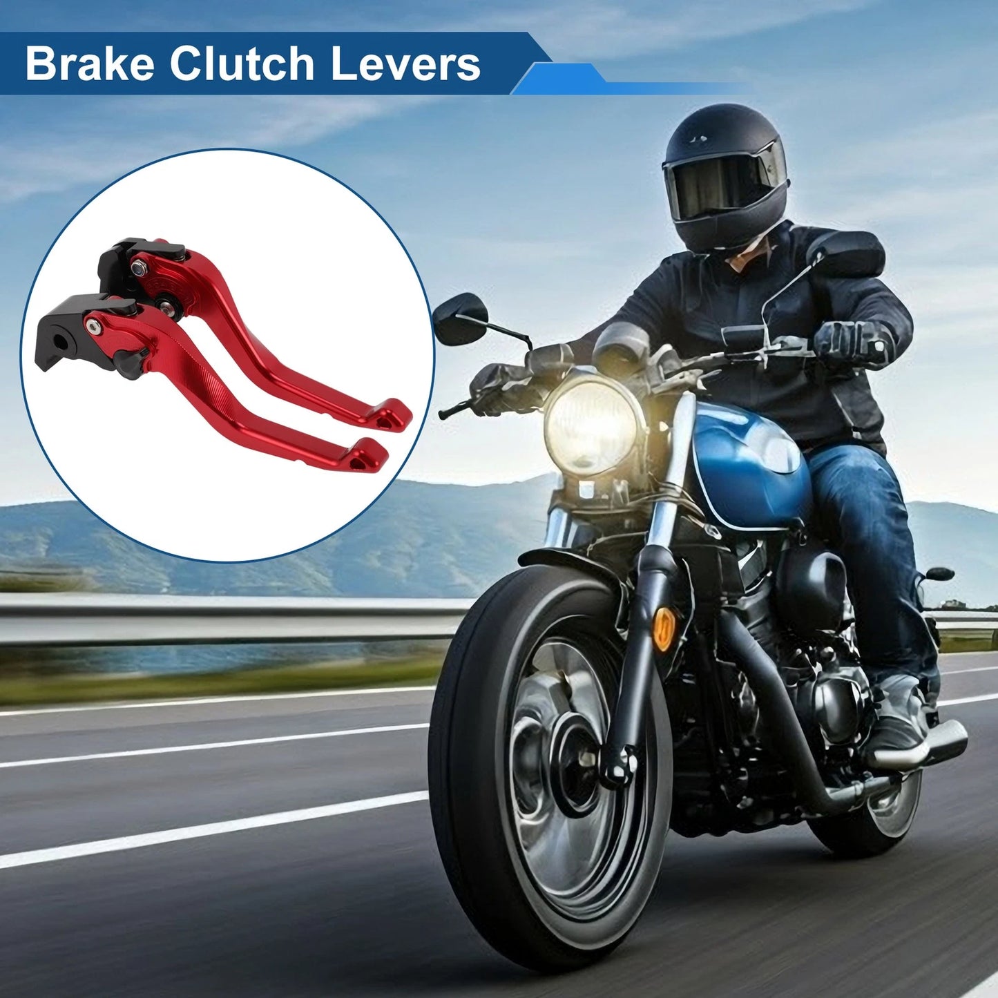 Red Short Brake Clutch Levers for Yamaha YZF-R1 (2009–2014)