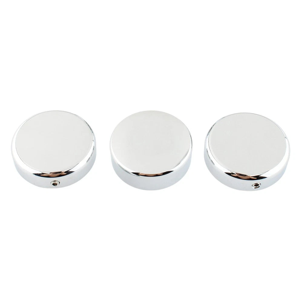 3 x Chrome Top Fork Tube Stem Nuts for Harley V-Rod Night Rod Special (2007-2011)