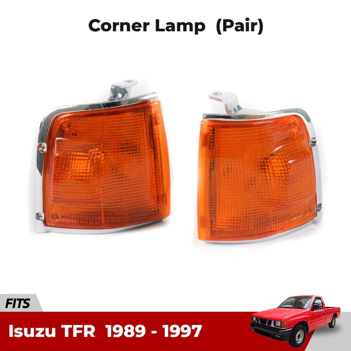 Corner Light Turn Lamp Lens LH+RH Fits Isuzu TFR TF Holden Rodeo UTE 1989-97 D06
