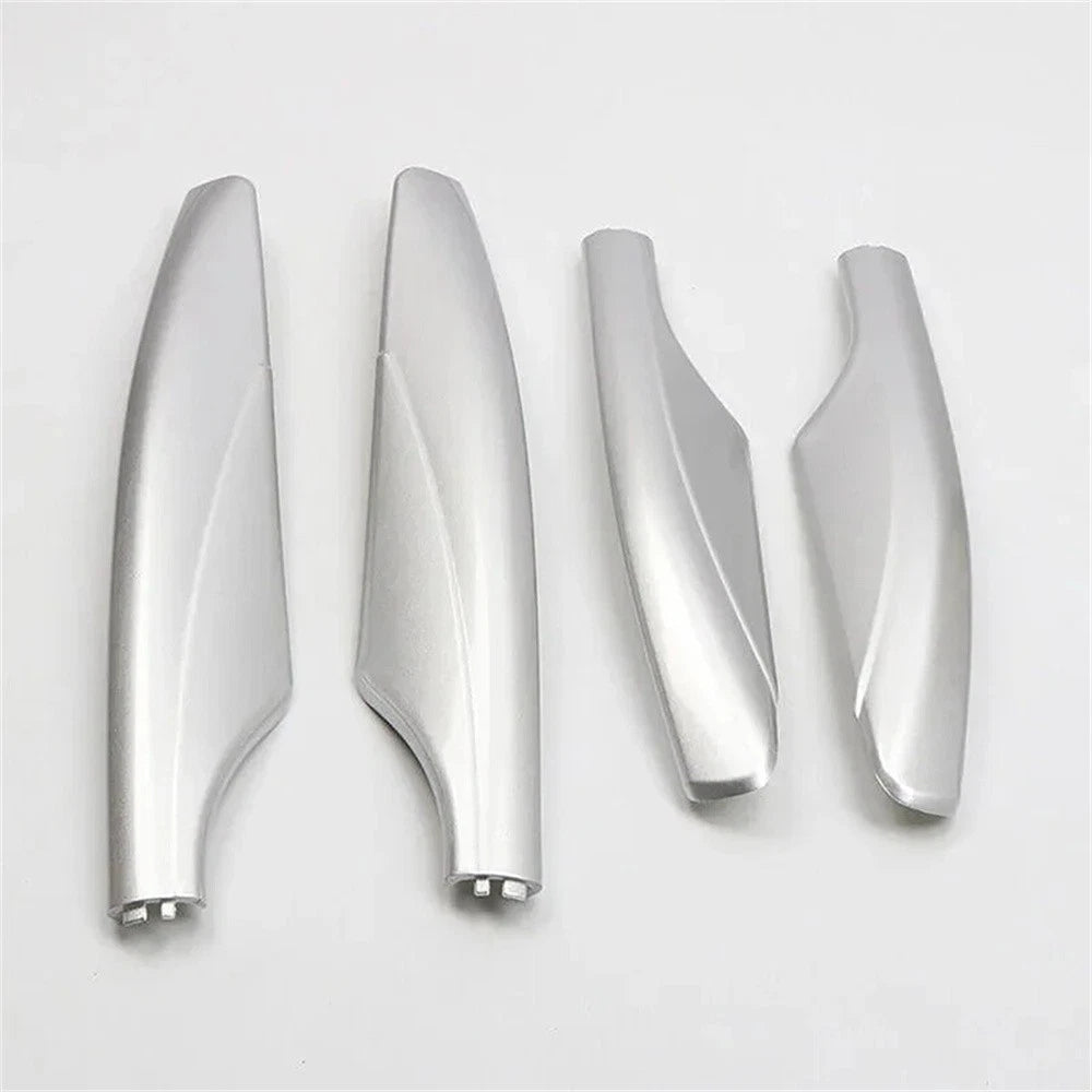 4 Pcs Roof Luggage Rack End Covers Silver for Nissan Patrol Y62 (2010-2018)