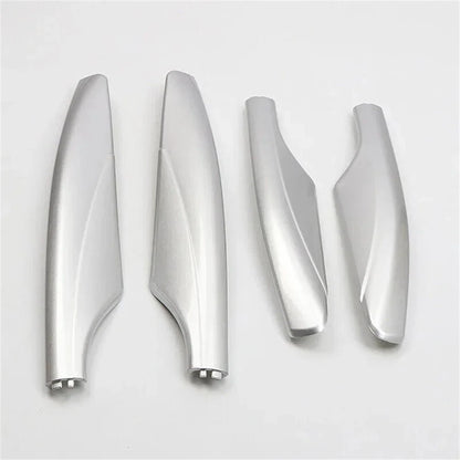 4 Pcs Roof Luggage Rack End Covers Silver for Nissan Patrol Y62 (2010-2018)