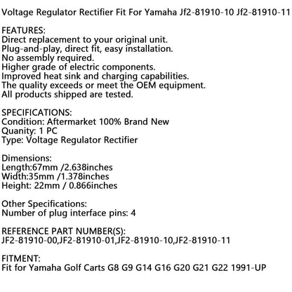 Regulator Rectifier for Yamaha JF2 (1990-1995)