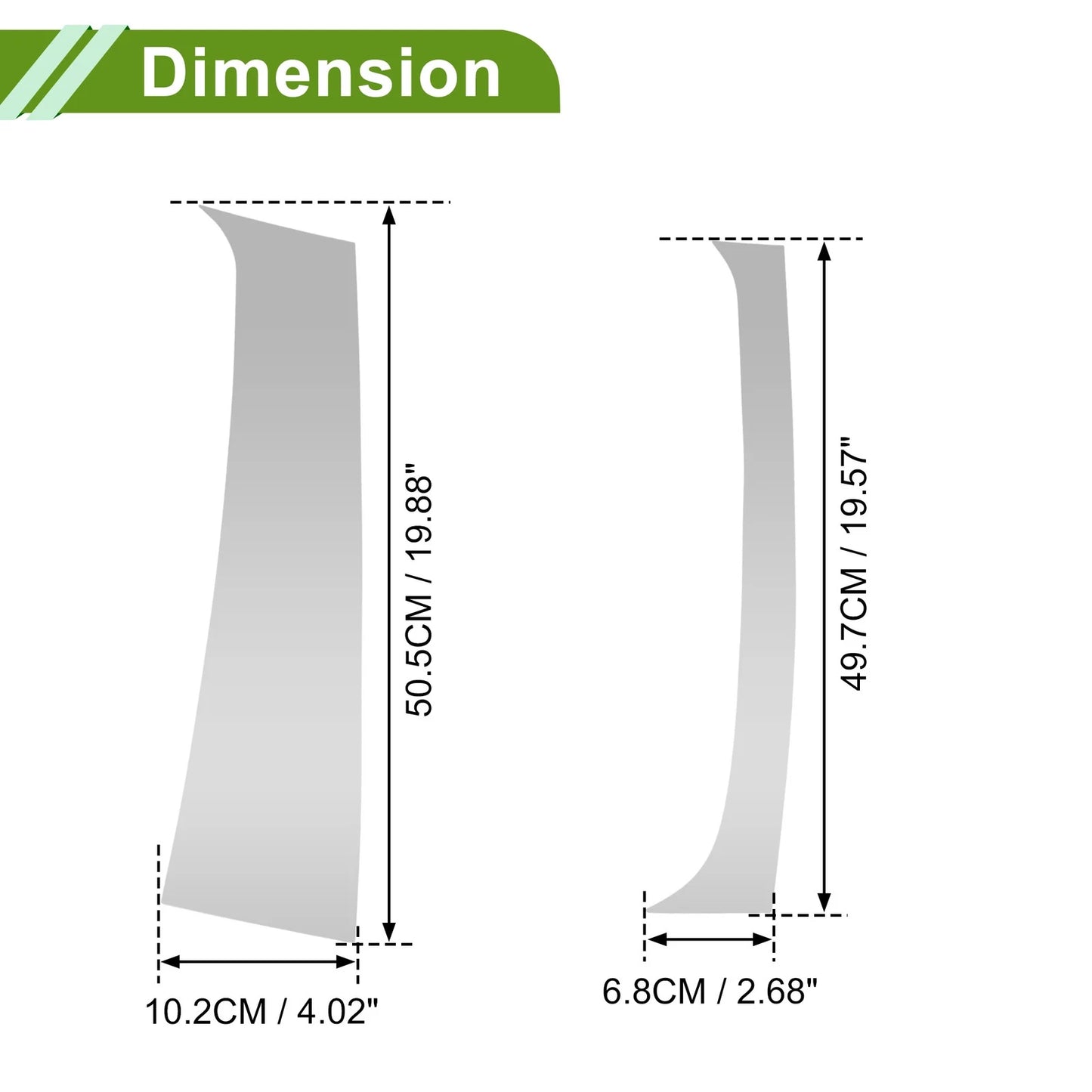 4 Pcs Pillar Window Trim for Dodge Ram (1994-2001)