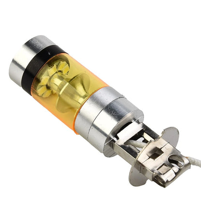 2 x Car Yellow H3 4300K 2000LM 12-24V LED Fog Light Taillight Bulb