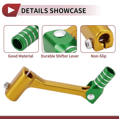 Foldable Shifter Lever for Bosuer Cheetah Gold Tone Green