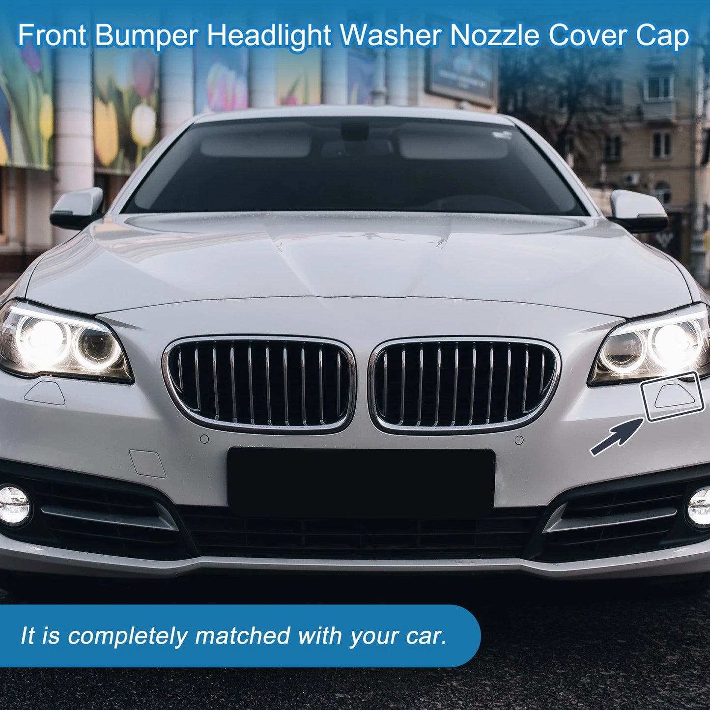 Front Left Bumper Headlight Washer Nozzle Cap for BMW M5 (2013-2016)