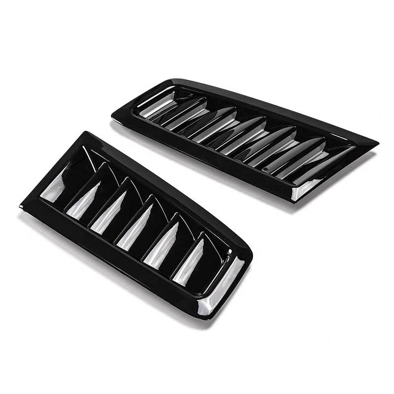 Hood Vent Scoop Kit for Black AUTO - Cold Air Flow Intake Louvers (Fits Various)