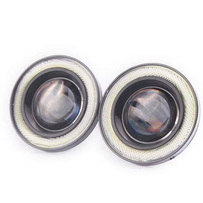 2 x 3" LED Fog Lights Round White COB Angel Eyes Halo DRL for Car Truck