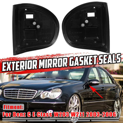 LH+RH Door Mirror Gasket Seals Set for Mercedes E Class W211 (2003–2006)