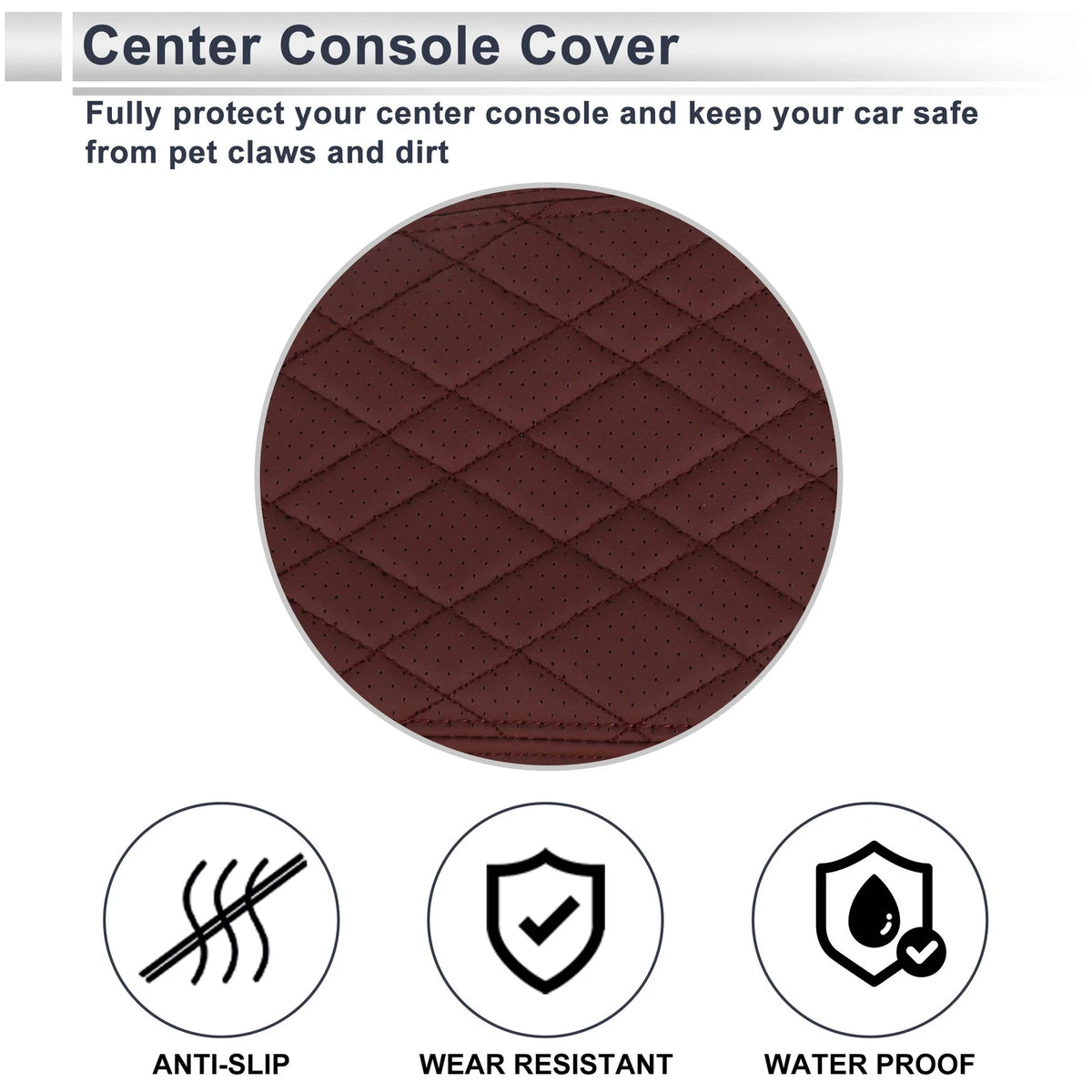 Car Center Console Cover for BMW 1 Series 2012-2018 Wine Red 1 x Pc