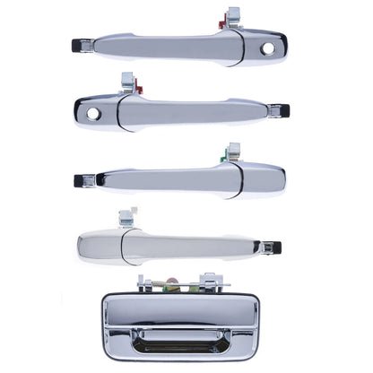 5pc Front & Rear Left + Right Outer Door & Tailgate Handles for Ford Ranger BT50