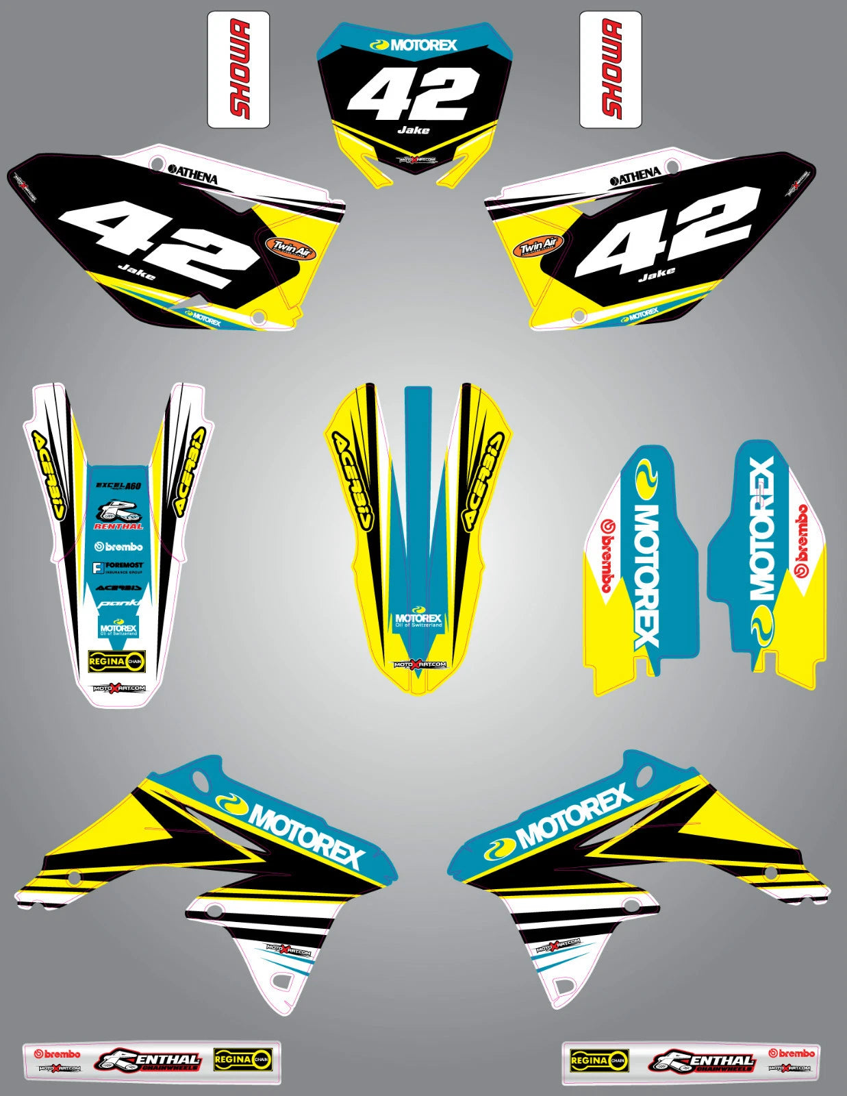 Full Graphics Kit for Suzuki RMZ 450 Decals / Stickers (2008-2017)