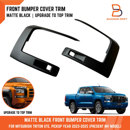 Bumper Cover Trim Matte Black for 2023-2025 Mitsubishi Triton GLS