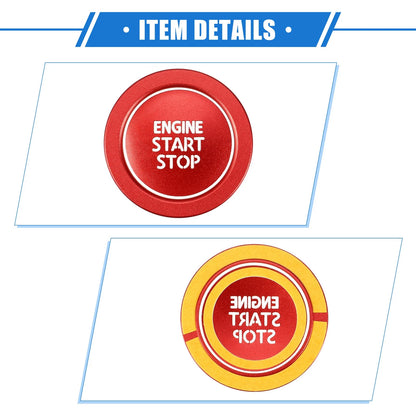 Engine Start Stop Button Cover Ring for Toyota Avalon (2019-2022) Red