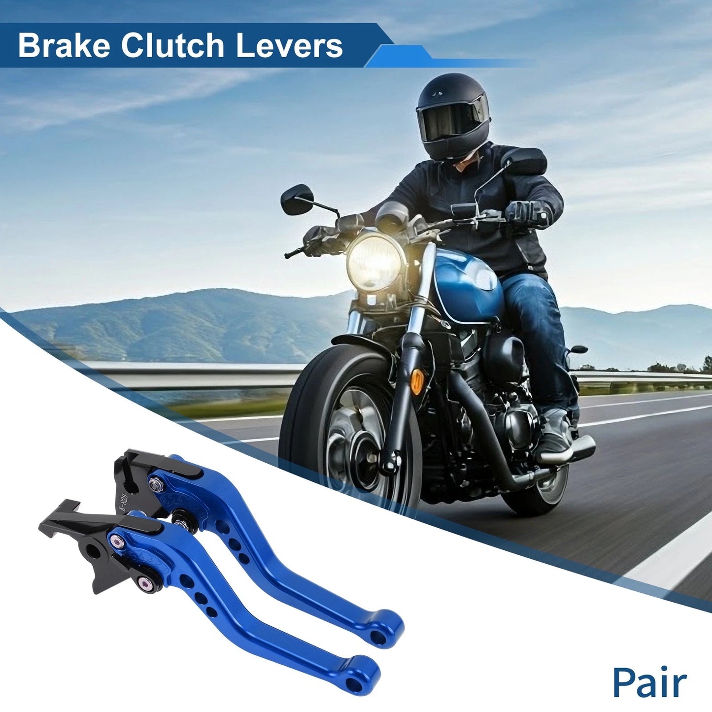 Adjustable Short Brake Clutch Levers / 1 Pair for Kawasaki ZX-10R (2004–2005)
