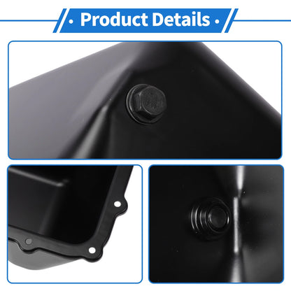 Engine Oil Pan for Jeep Wrangler V6 3.8L Petrol (2007-2011) - Iron Black
