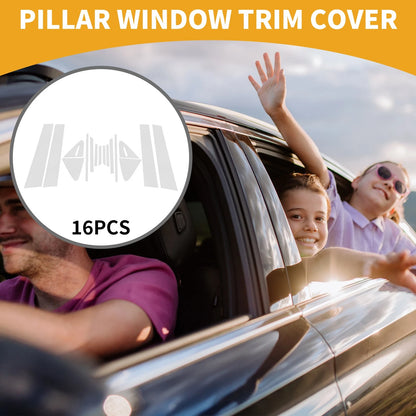 16 Pcs Chrome Silver Door Pillar Trim for Toyota Corolla (2021-2024)
