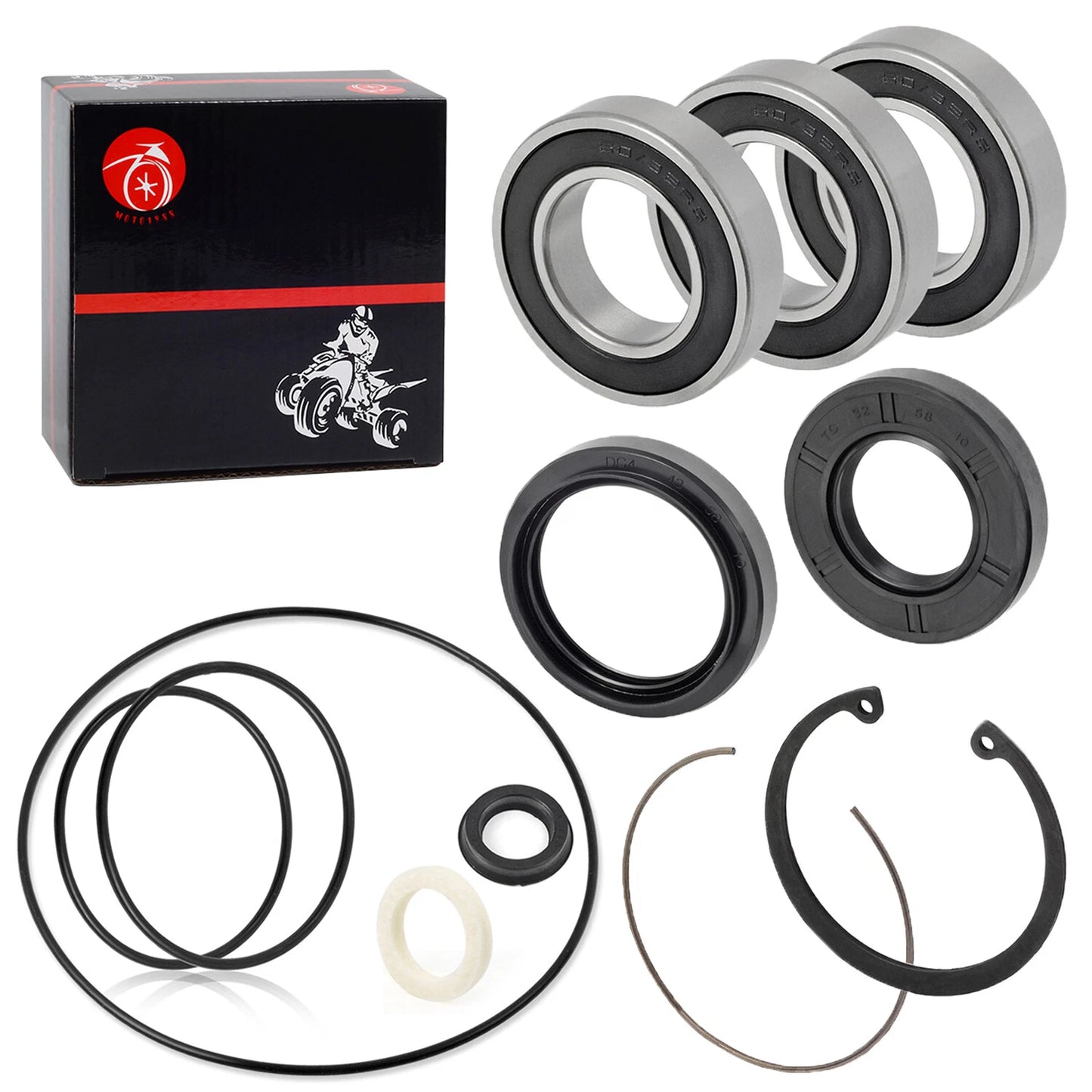 Rear Axle Brake Bearing Seal Kit for Honda TRX250/TRX250TM/TE Recon 250 1997-2022