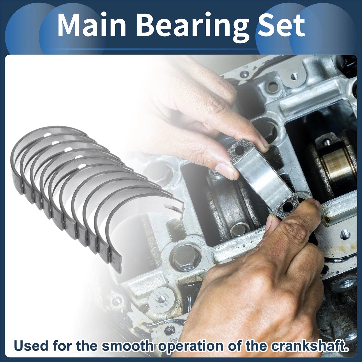 Main Bearing Set for Toyota Tercel (1987-1990) - 10 Pcs