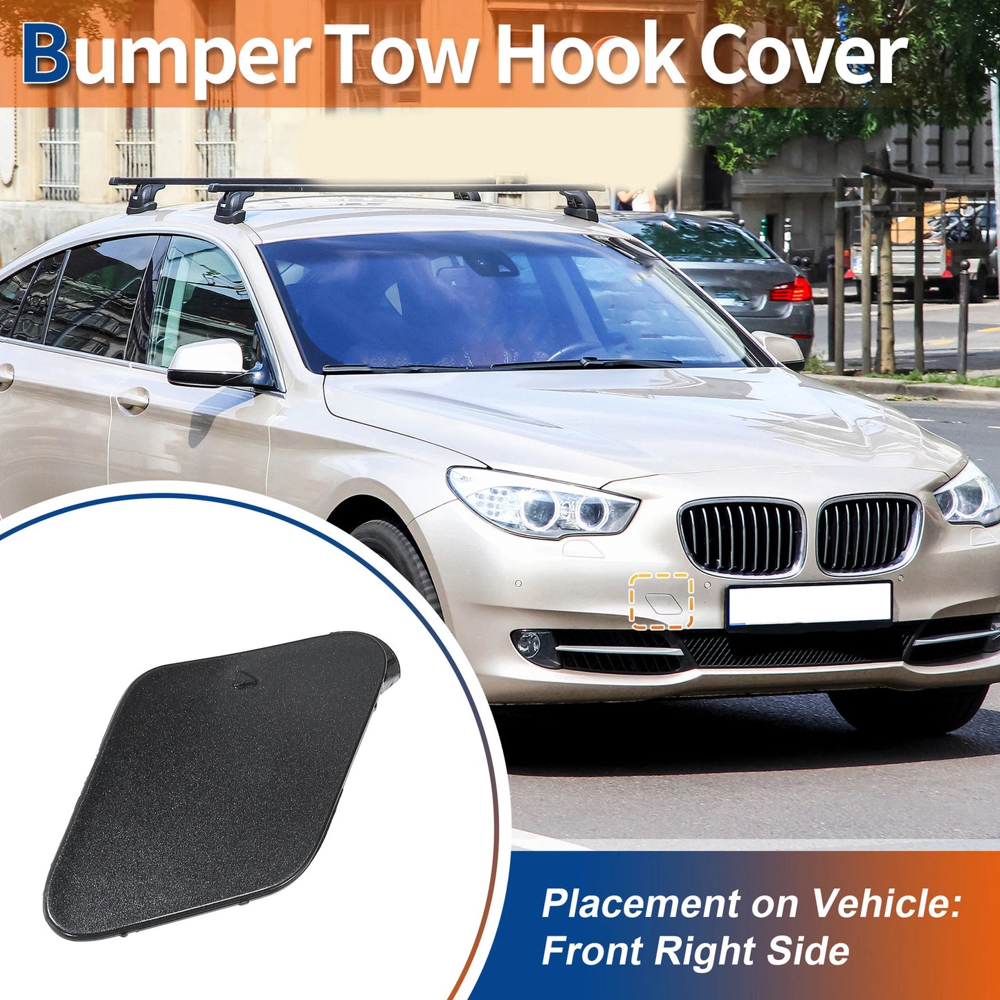 Front Right Tow Hook Cover for BMW 535i (2011-2016)