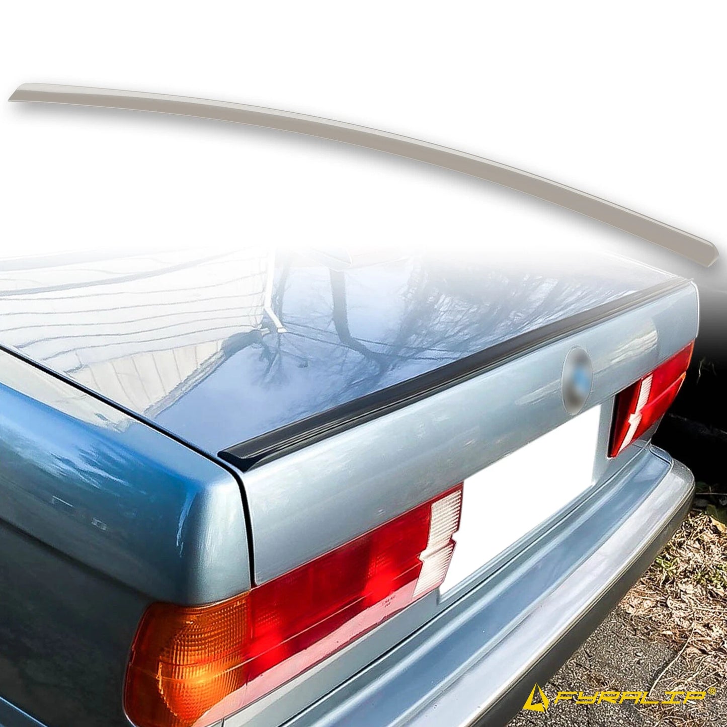 Gray Boot Lip Spoiler for BMW 3 Series E30 Coupe (1982-1990)