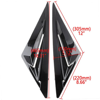 2 x Gloss Black Side Vent Window Louvers for Hyundai Elantra (2021-2024)