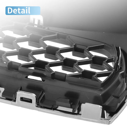 Front Upper Bumper Grille for Chevrolet Equinox (2010 - 2015) Chrome Silver