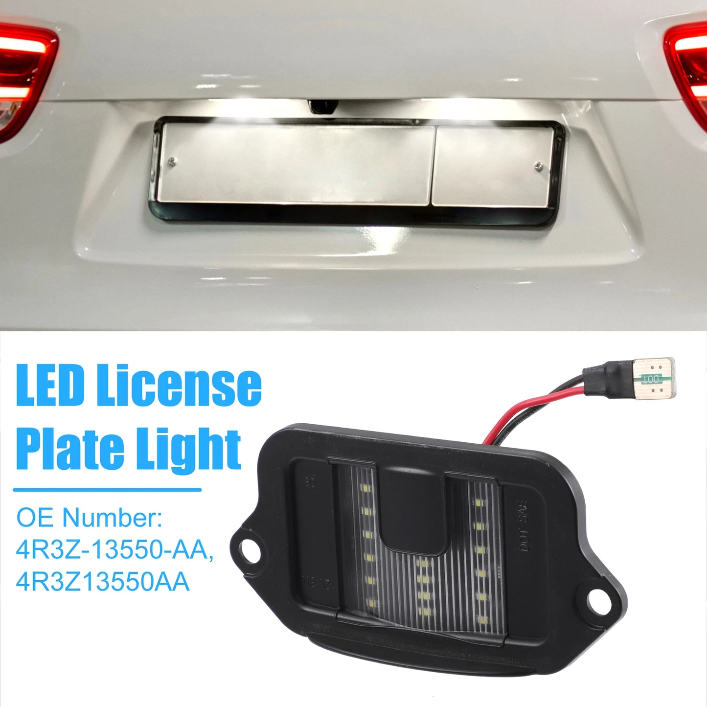 White LED License Plate Light for Ford Mustang (2005-2009)