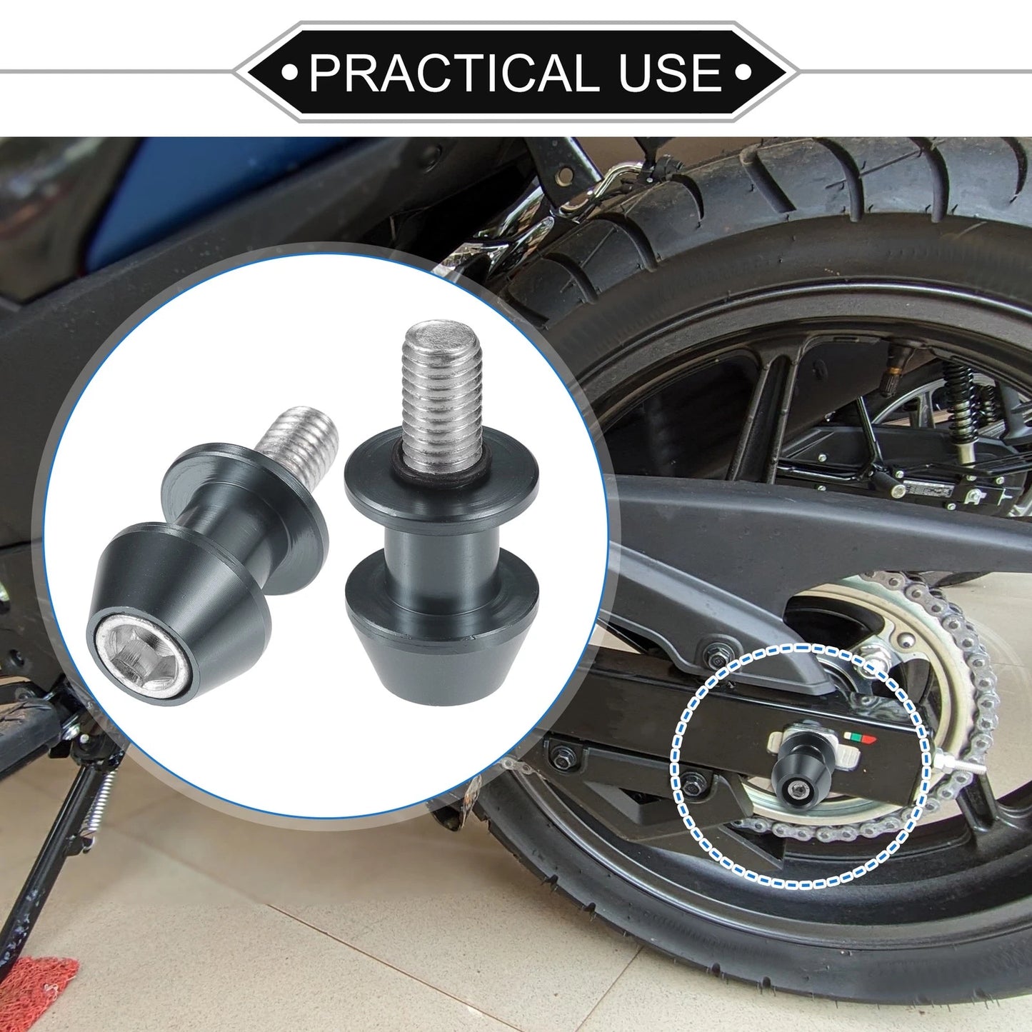 1 Pair Swingarm Spools 10mm CNC Sliders Titanium Tone for Make Model