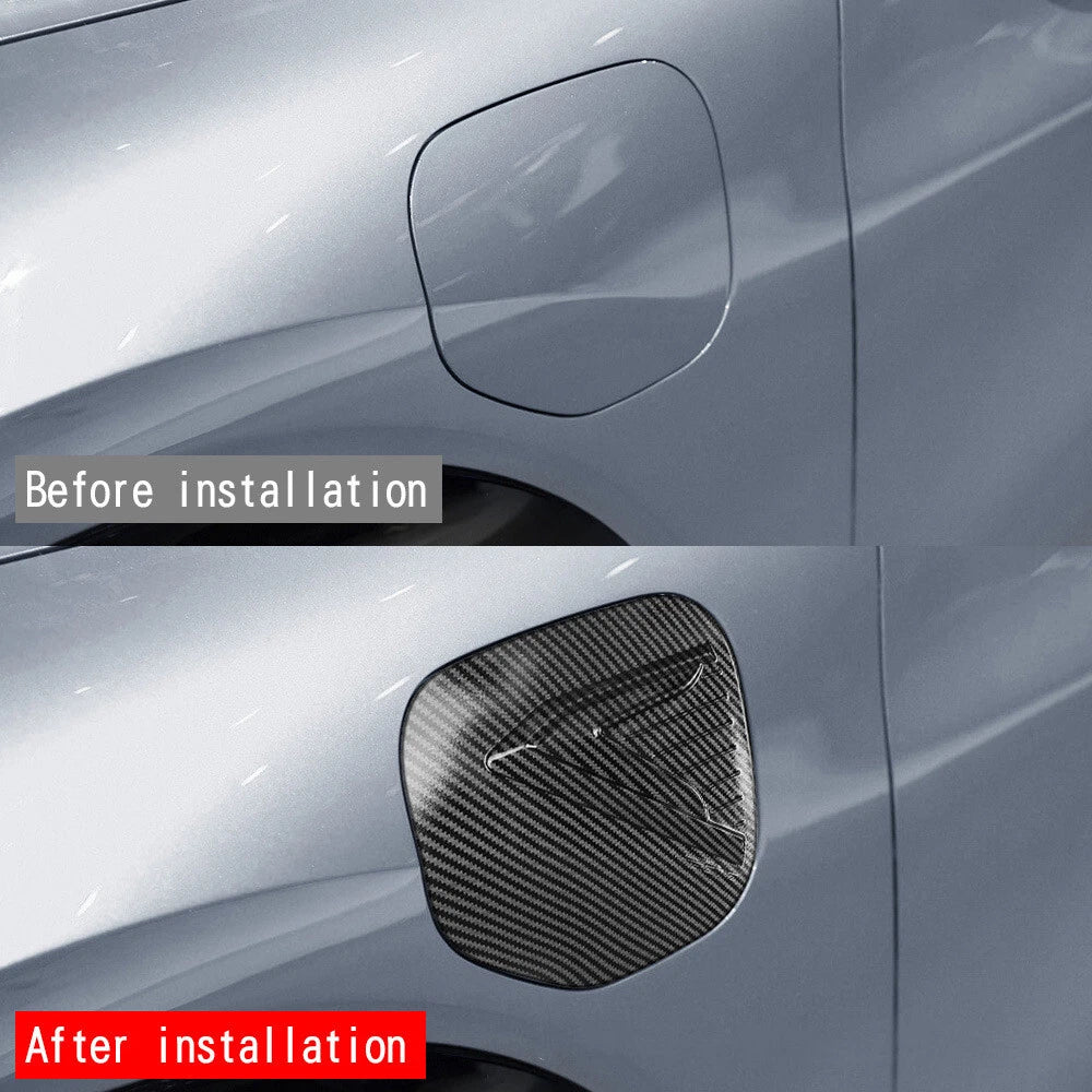 Carbon Fiber Charging Port Fuel Tank Cover for Ford Mustang Mach-E (2021–2024)