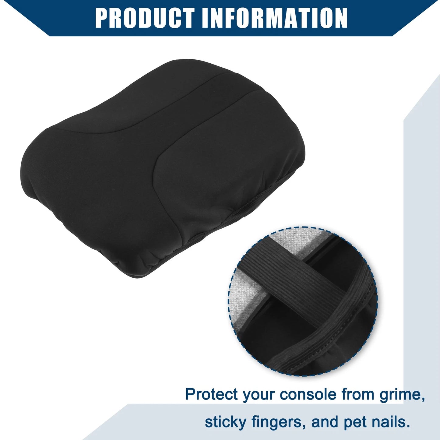 Nissan Rogue Center Console Armrest Cover 15-20 Neoprene Black