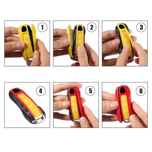 1x Key Cover Fob Shell Cover for Porsche Panamera Cayenne