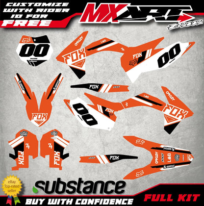 Custom Decals GLOW STYLE Sticker Kit for KTM SXF 450 (2011-2012)