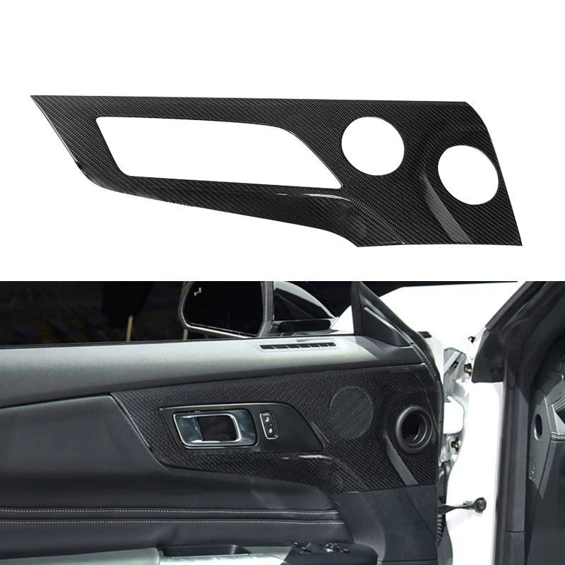 Dry Carbon Fiber Console Dash Vent Door Panel Cover Kit for Ford Mustang 2024+
