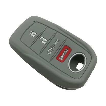 Grey Silicone 4 Button Key Cover Case for Toyota Venza (2021-2023)