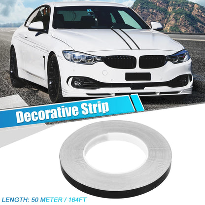0.5" Width 164ft Length Decorative Strips Waterproof Black for Car Motorcycle