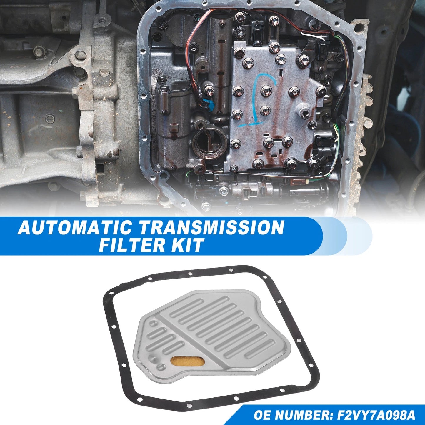 Transmission Filter Oil Pan Gasket Kit for Ford AOD-E/4R70W