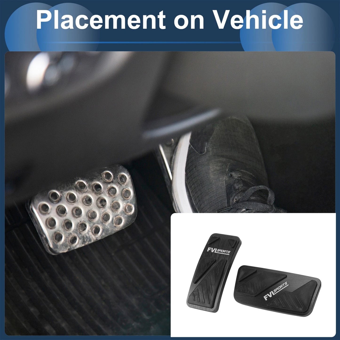Automatic Foot Accelerator Pedal Covers  for Ford Ranger (2024) Black