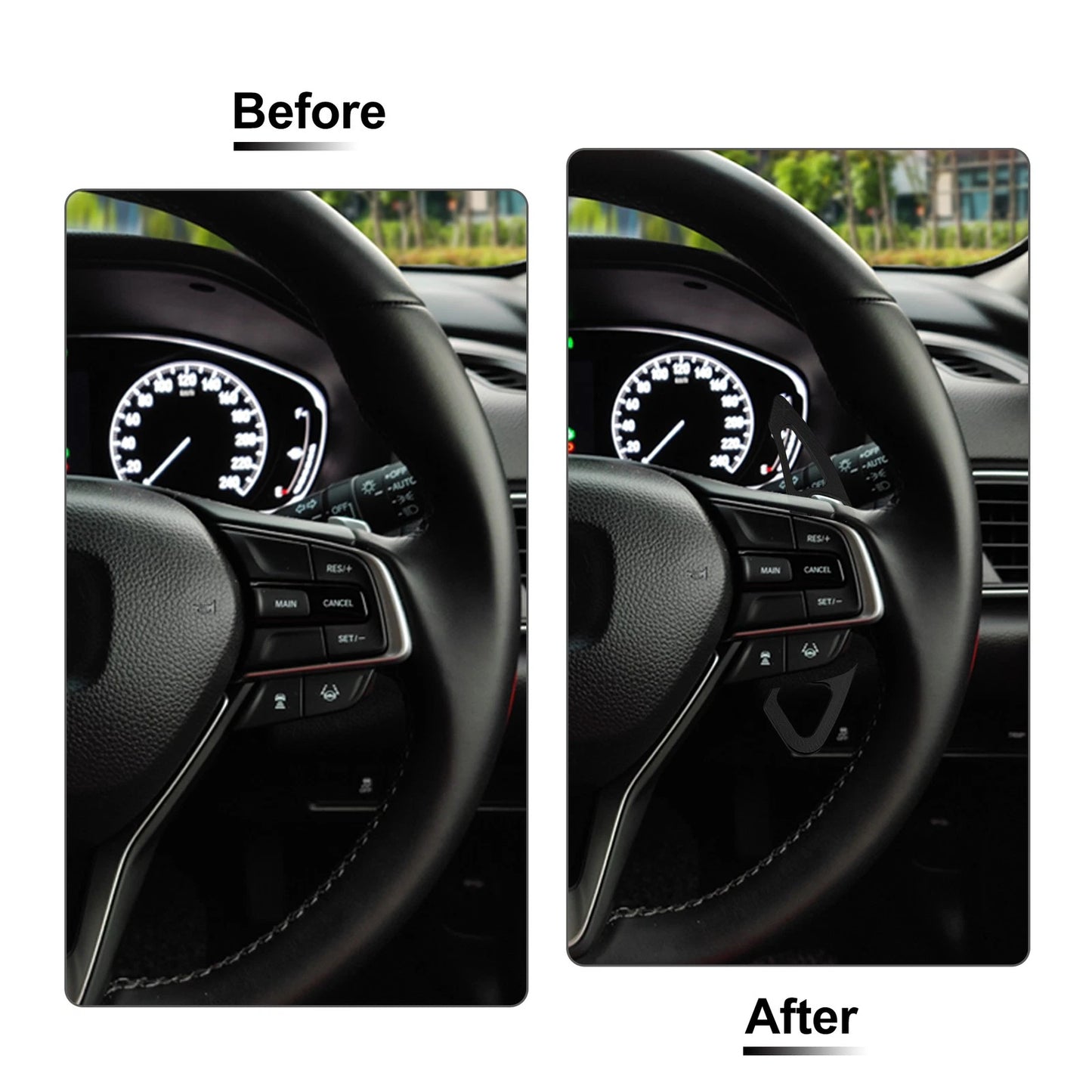 Paddle Shifter 2 x Aluminum Alloy Black for Honda Spirior Odyssey (2015-2018)