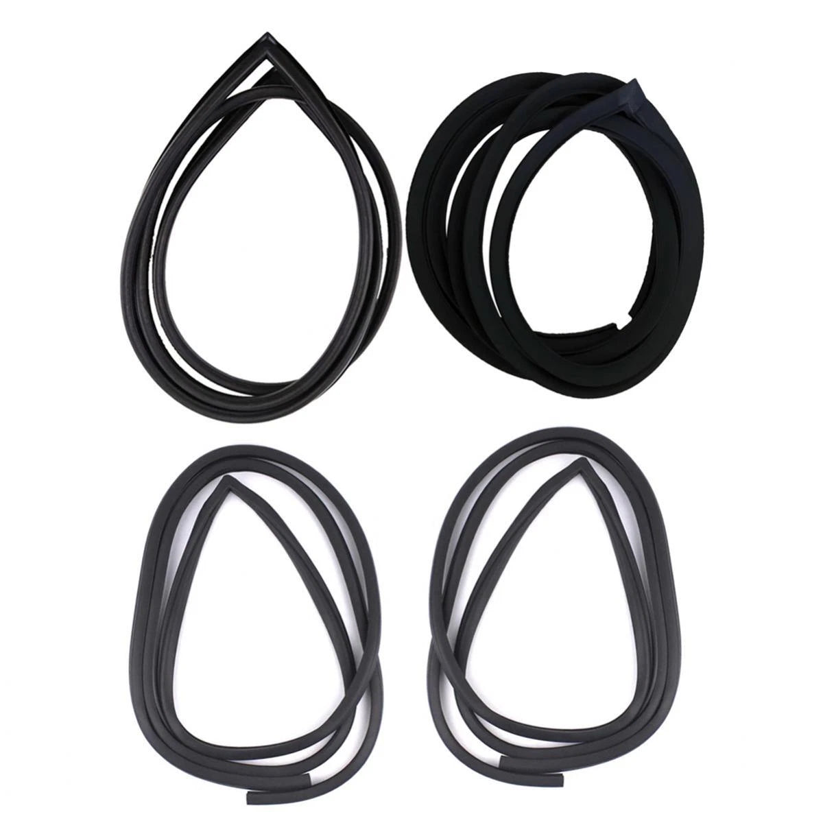 Windshield Front+Rear Door Rubber Set 4 Fits Datsun 520 2D 521 Truck 1966-72 D05
