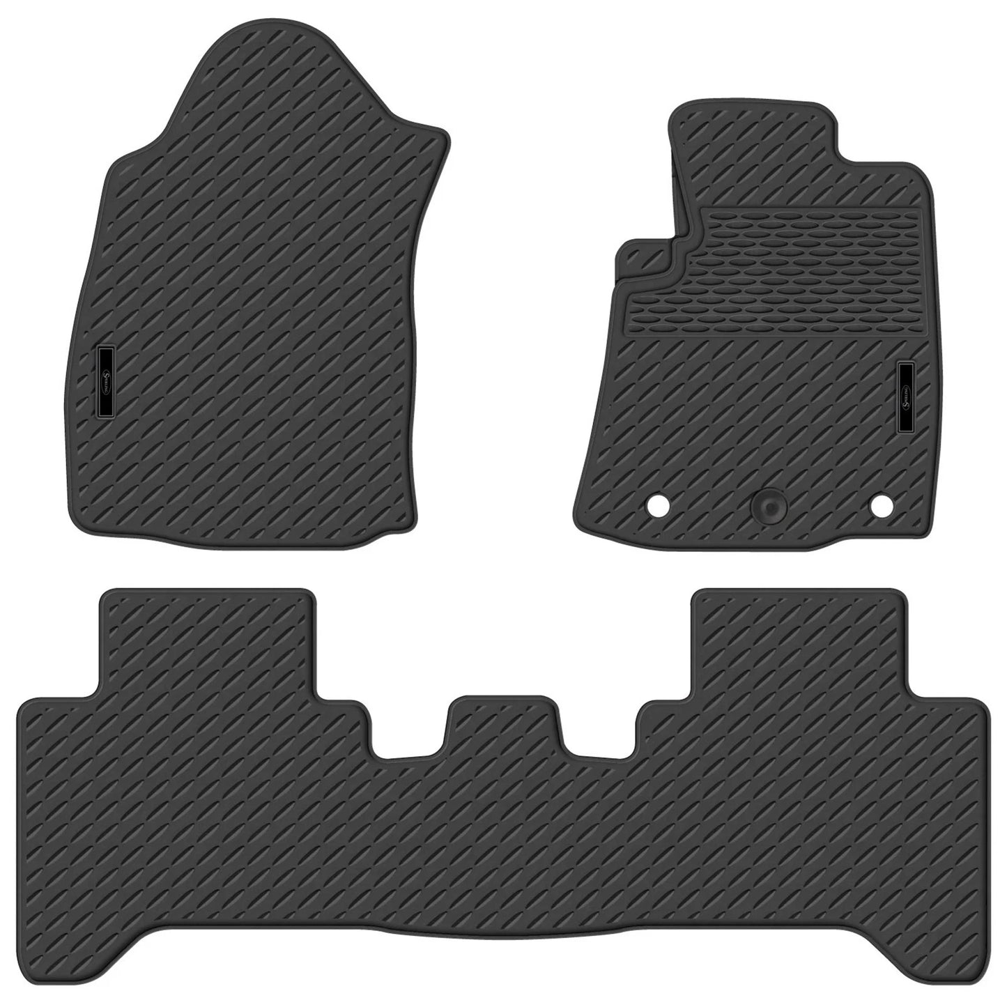 Full Set Moulded Rubber Floor Mats for Toyota Hilux (2015–2021)