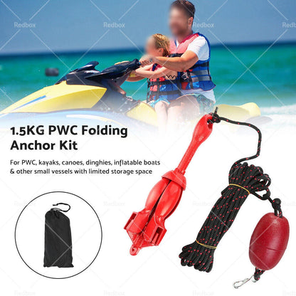 1. 1.5kg Folding Anchor Kit with Bag for Kayaks, Jet Skis, Small Boats