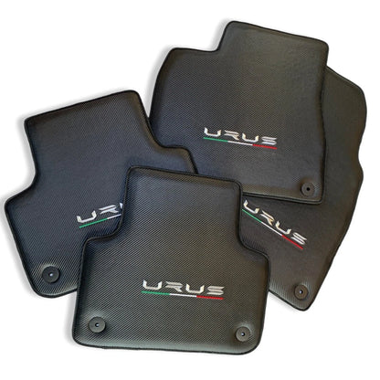 Floor Mats for Lamborghini URUS Carbon Leather Black 2018-2024