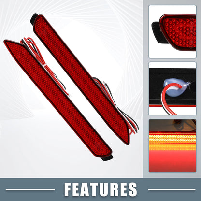 Rear Bumper Reflector LED Brake Tail Lights for Toyota RAV4 (2019-2023)