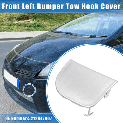 Front Left Bumper Tow Hook Cover for Toyota Prius XW30 (2012-2015) Silver