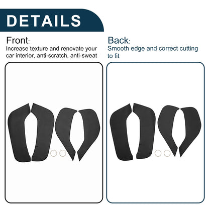 Car Door Leather Anti Kick Pad Sticker for BMW X5 (2019-2020) 1 Set Black