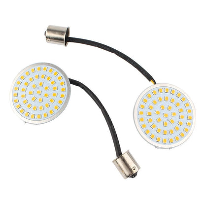 1156 Amber LED Turn Signal Inserts for Harley Davidson Motorcycle