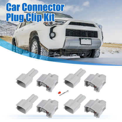 4 x 2-Pin Fuel Injector Male and Female Connector for Toyota